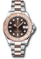 Rolex Steel and Everose Gold Rolesor Yacht-Master 37 Watch - Chocolate Dial - Oyster Bracelet - 268621 choo
